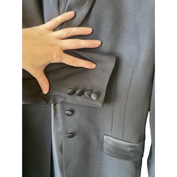 VINTAGE Pendleton Blazer Womens Size 4 100% Wool Black Classic Office Capsule - Picture 7 of 10